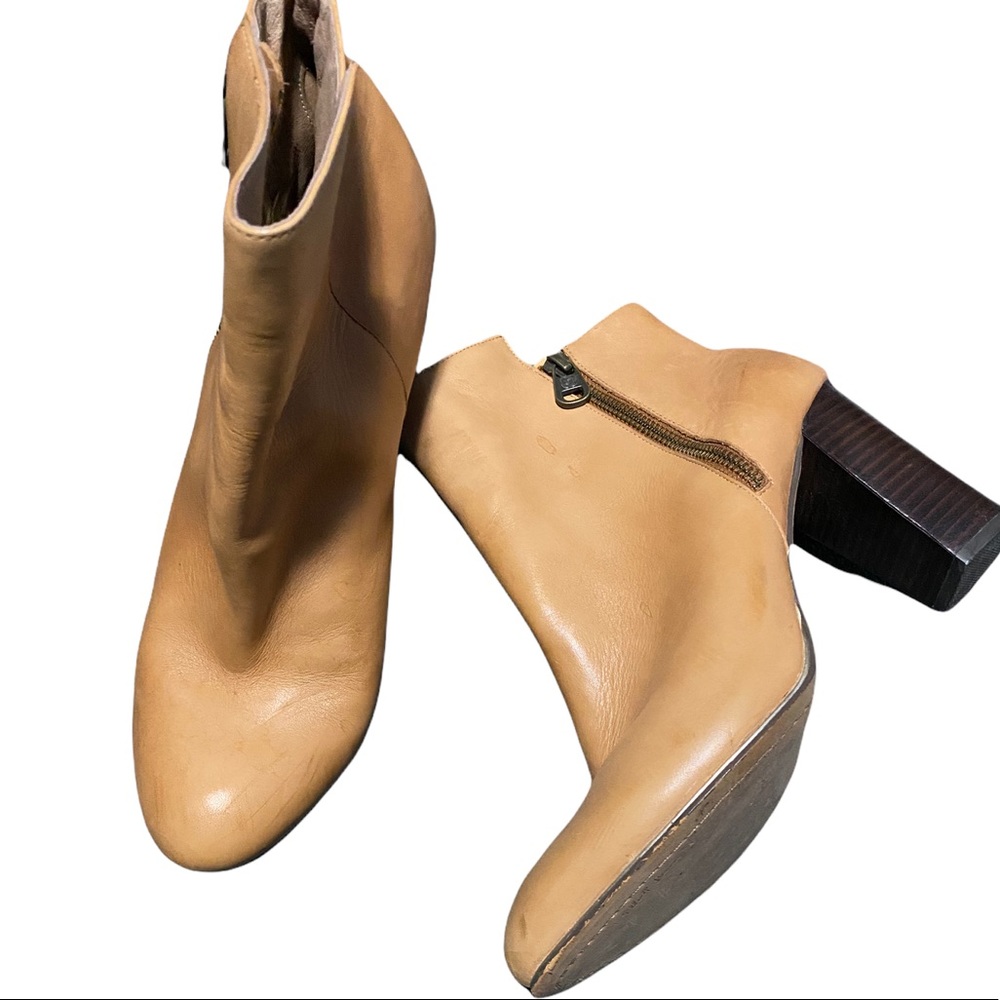 ELLIOTT LUCCA BOOTIES tan leather size 9.5